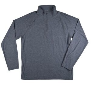 Rhone Shirt Mens Large Gray 1/4 Zip Mock Neck Performance Pullover Top Athletic